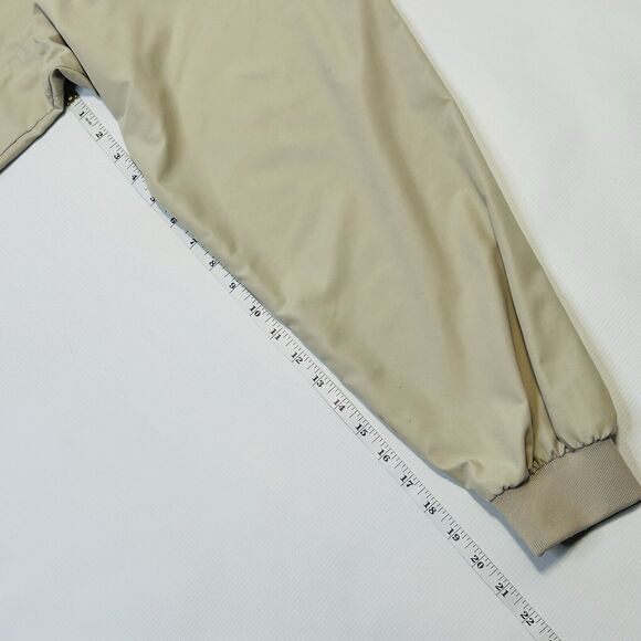 FootJoy Golf Jacket Mens Size XL Beige Windbreaker 1/4 Snap Pullover Mock Neck - Picture 10 of 12